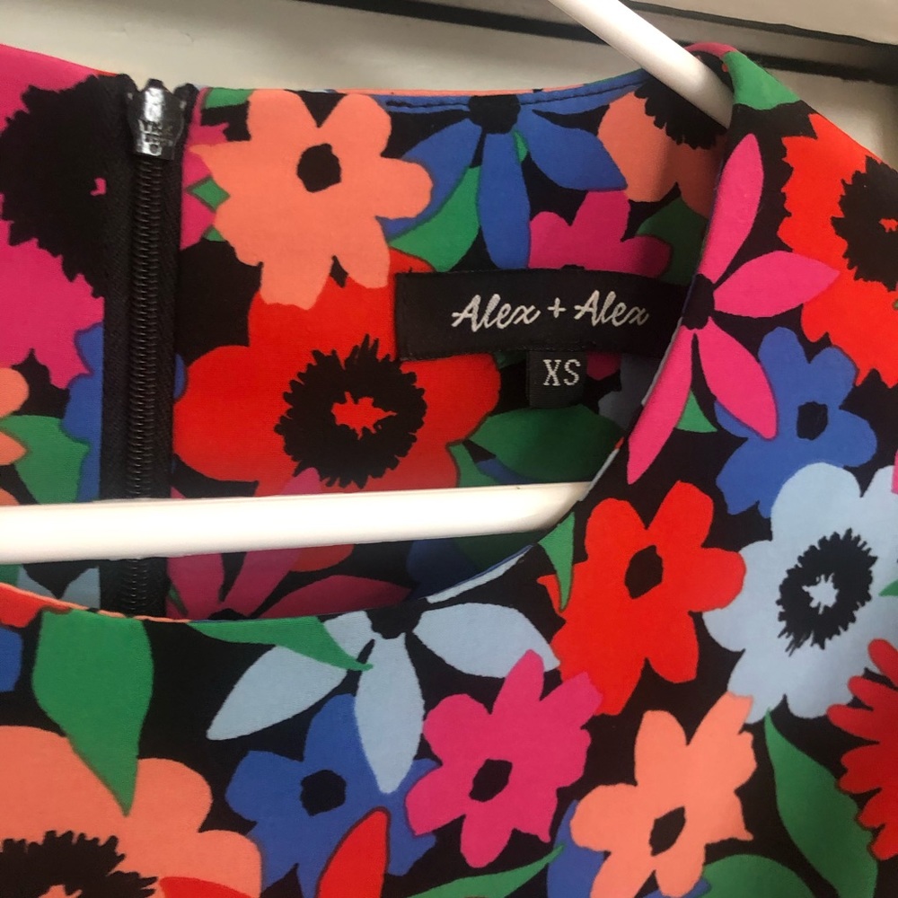 Alex + Alex Mod Mixed-Pattern Shift Dress - 2 - image 3